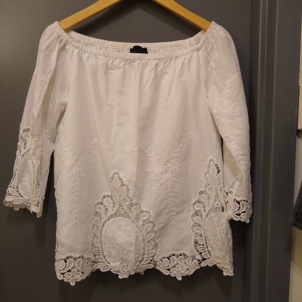 White Off the Shoulder Top